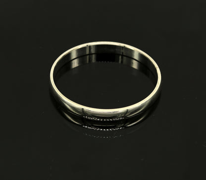 Sterling silver baby bracelet bangle by Tribal Ornaments, handmade unisex kada with traditional Punjabi sikha design for kids.
