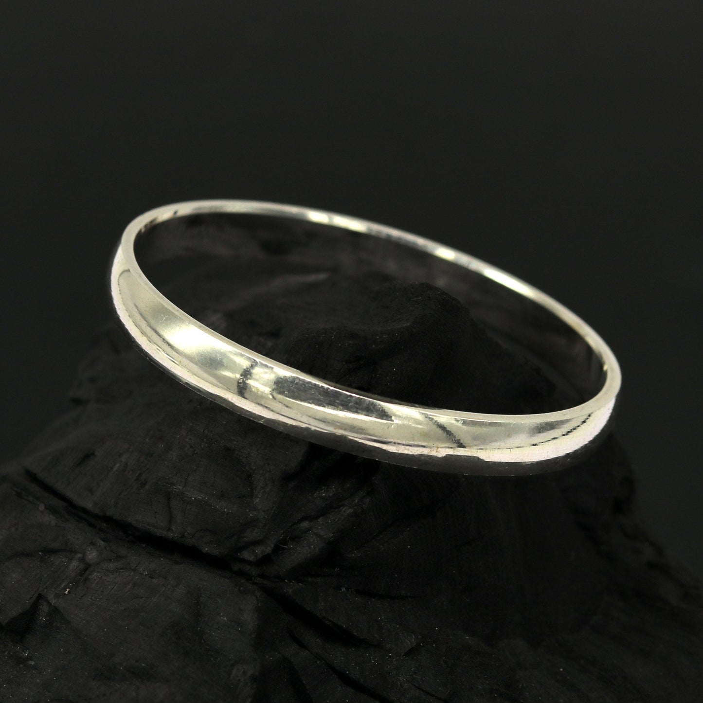 5mm Sterling silver handmade solid kada baby bracelet bangle for unisex, amazing sikha, punjabi kada, solid silver kids jewelry nsk325 - TRIBAL ORNAMENTS