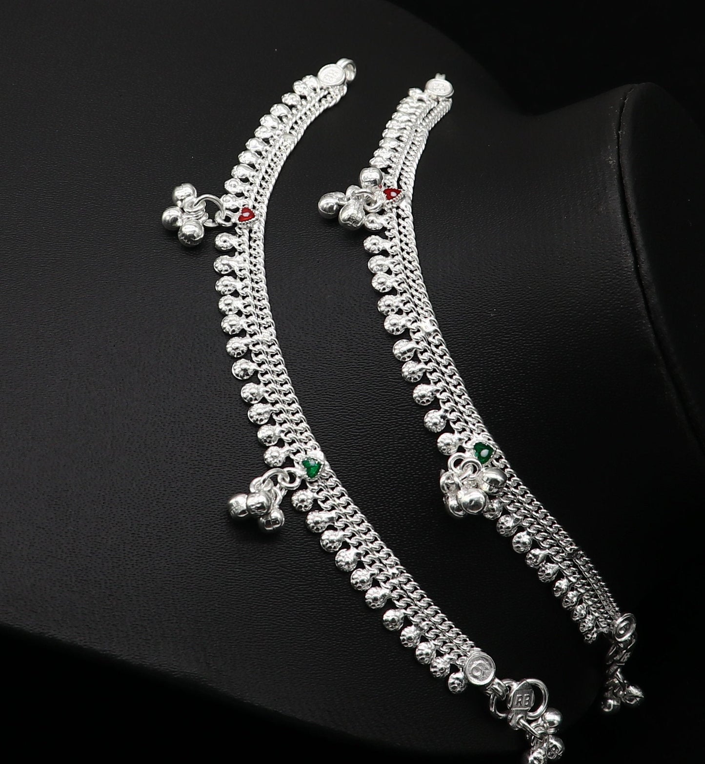 6" inch handmade solid sterling silver baby kids ankle bracelet unisex new born baby anklet foot bracelet customized charm bracelet ank387 - TRIBAL ORNAMENTS