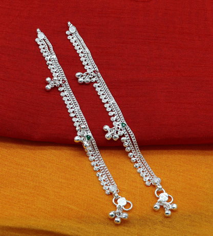 6" inch handmade solid sterling silver baby kids ankle bracelet unisex new born baby anklet foot bracelet customized charm bracelet ank387 - TRIBAL ORNAMENTS