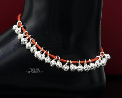 6 mm tiny hanging jingling bells lot 20 pieces 925 sterling silver fabulous beads or hanging drops for custom jewelry making lose beads bd20 - TRIBAL ORNAMENTS