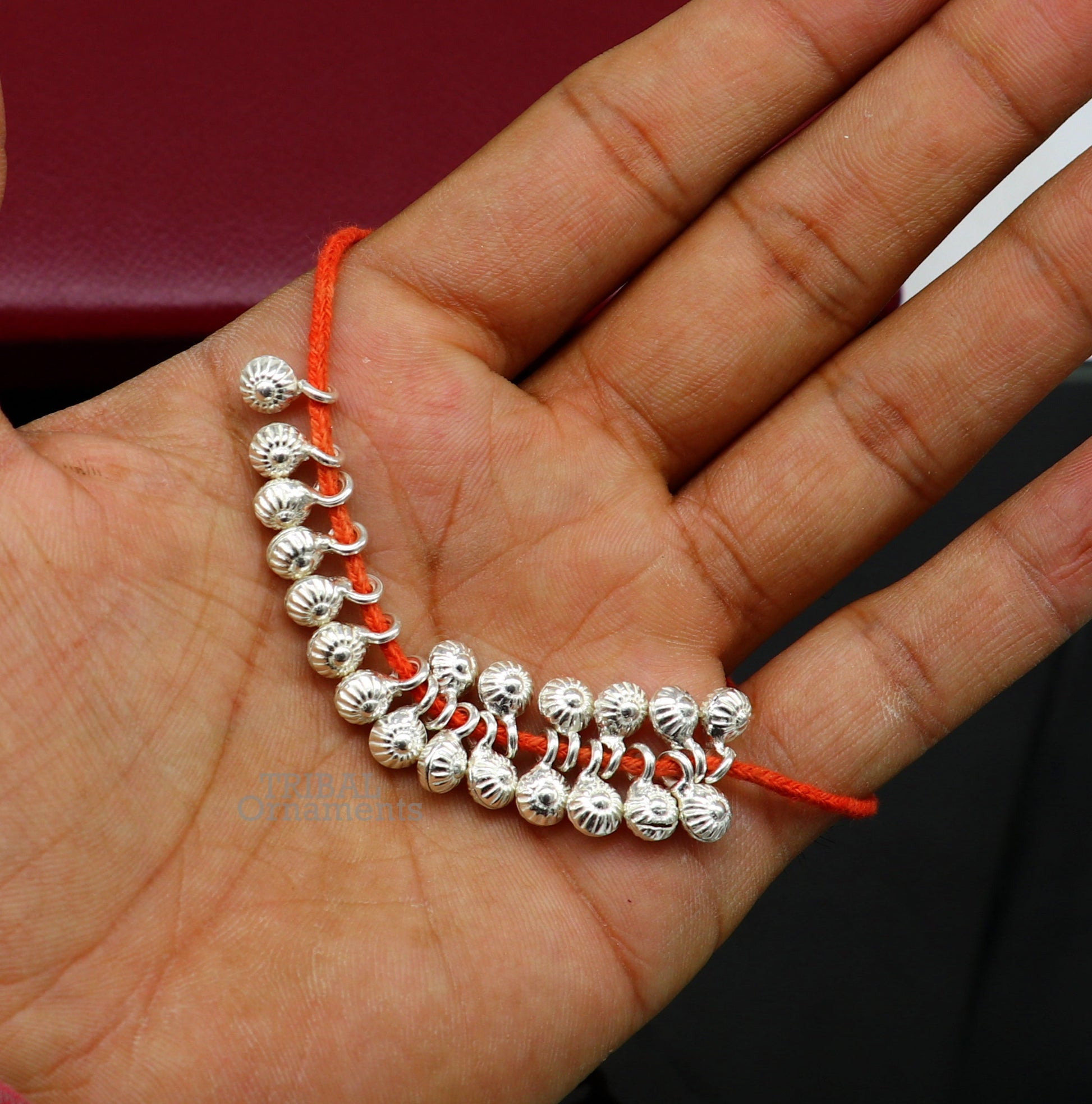 6 mm tiny hanging jingling bells lot 20 pieces 925 sterling silver fabulous beads or hanging drops for custom jewelry making lose beads bd20 - TRIBAL ORNAMENTS