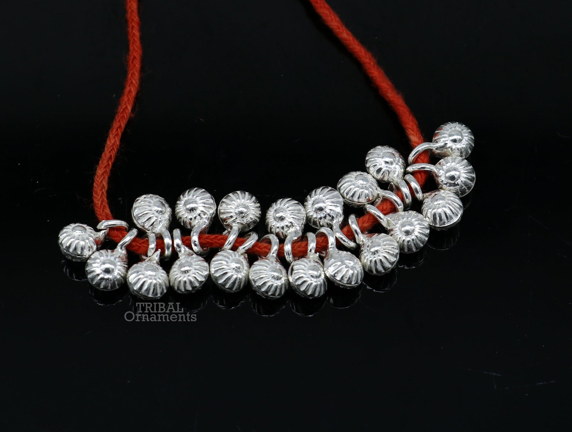 6 mm tiny hanging jingling bells lot 20 pieces 925 sterling silver fabulous beads or hanging drops for custom jewelry making lose beads bd20 - TRIBAL ORNAMENTS