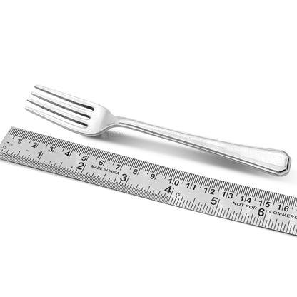 6-inch pure 925 sterling silver fork and spoon set by Tribal Ornaments, elegant silver utensils for food serving or luxury gifting