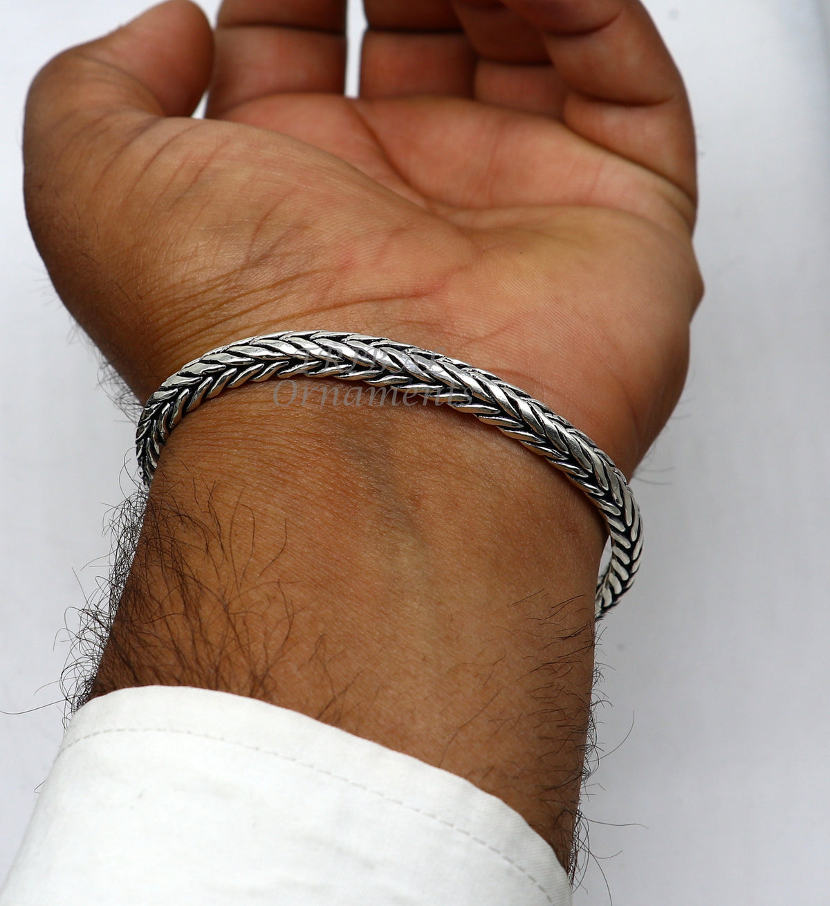 6mm 9" inches 925 sterling silver handmade stylish oxidized chain bracelet customized design gorgeous personalized gifting jewelry sbr450 - TRIBAL ORNAMENTS