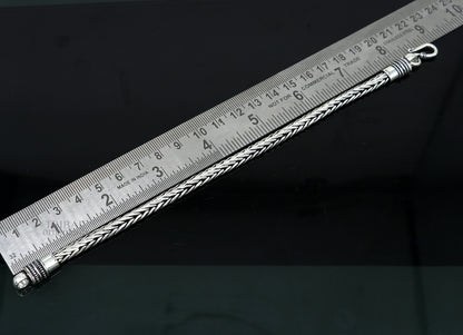 6mm 9" inches 925 sterling silver handmade stylish oxidized chain bracelet customized design gorgeous personalized gifting jewelry sbr450 - TRIBAL ORNAMENTS