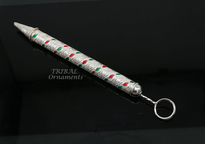 7.5" 925 sterling silver new trendy Holi special Laddu Gopala colorful Pichkari and Bucket best gift to Lord Krishna accessories su1013 - TRIBAL ORNAMENTS