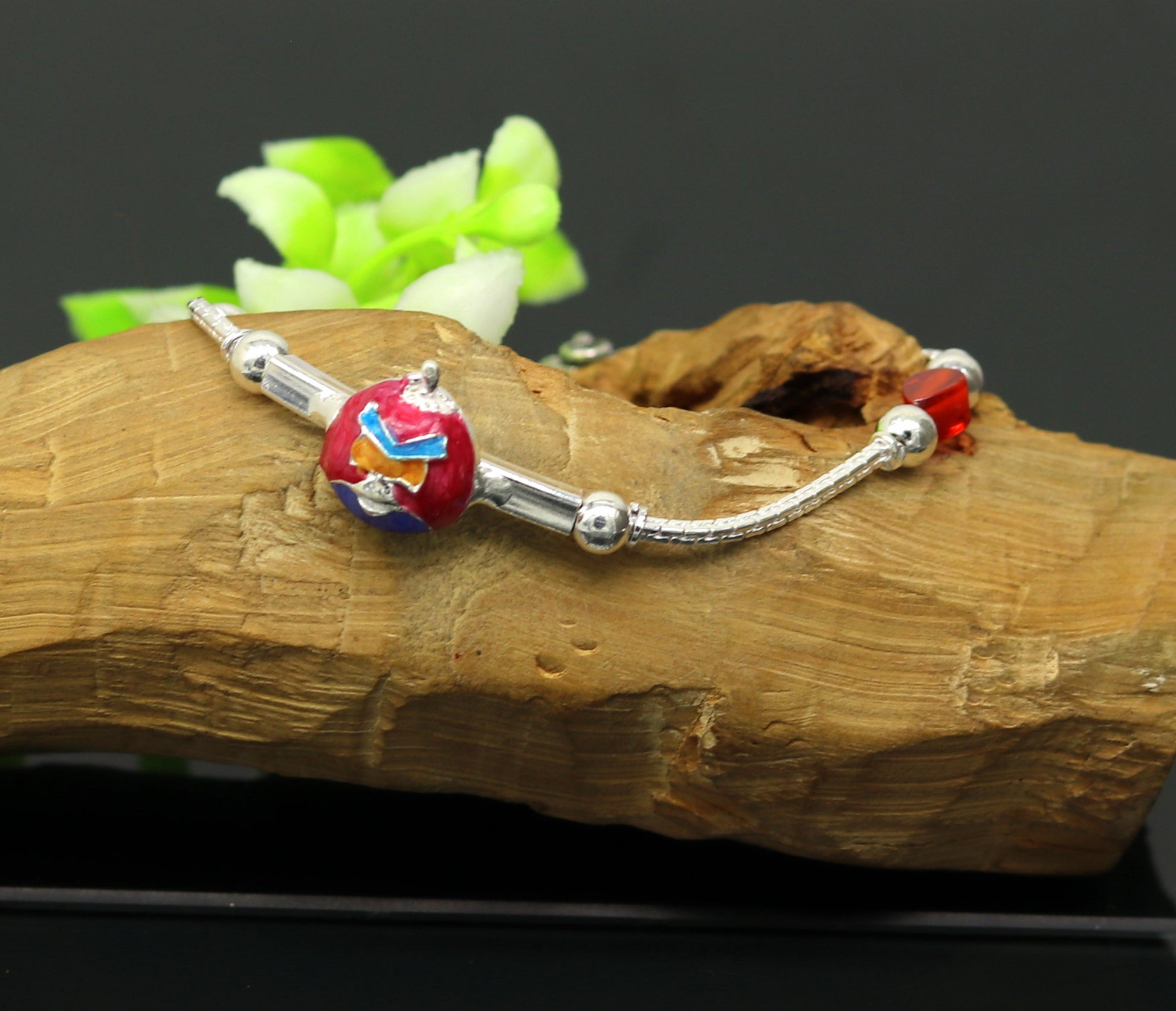 7.5" handmade amazing smiley customized design baby ankle bracelet, teenager personalized baby gifting kids anklets jewelry nank198 - TRIBAL ORNAMENTS