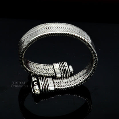 Sterling silver snake chain belt bracelet by Tribal Ornaments, vintage design, stylish men's jewelry, customizable wrist belt accessory