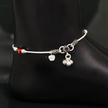 8.5" handmade amazing customized design kids ankle bracelet, teenager personalized baby gifting kids anklets girls jewelry nank197 - TRIBAL ORNAMENTS
