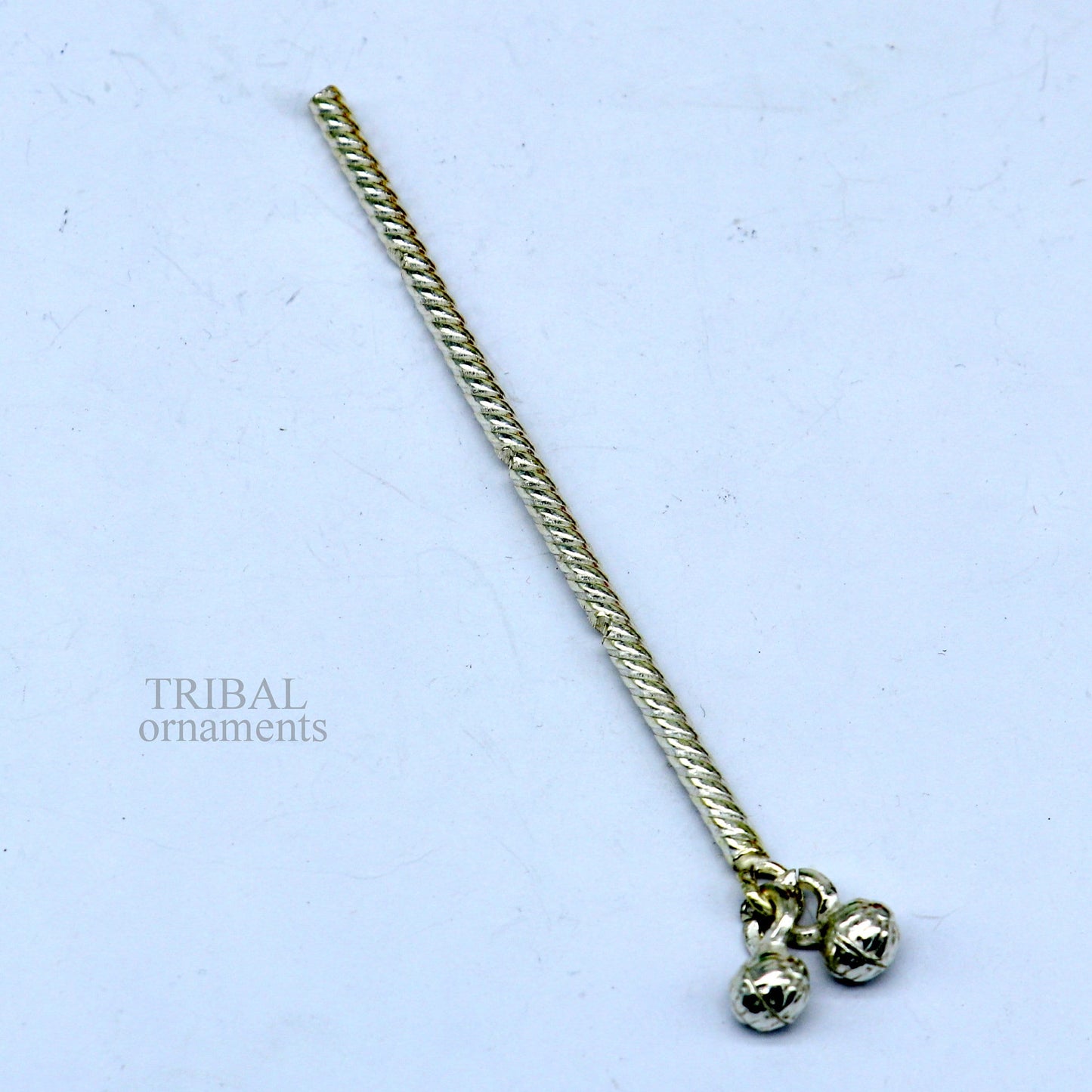 8cm Amazing design Solid sterling silver handmade idol krishna flute, silver bansuri, laddu gopala flute,little krishna flute puja art su657 - TRIBAL ORNAMENTS