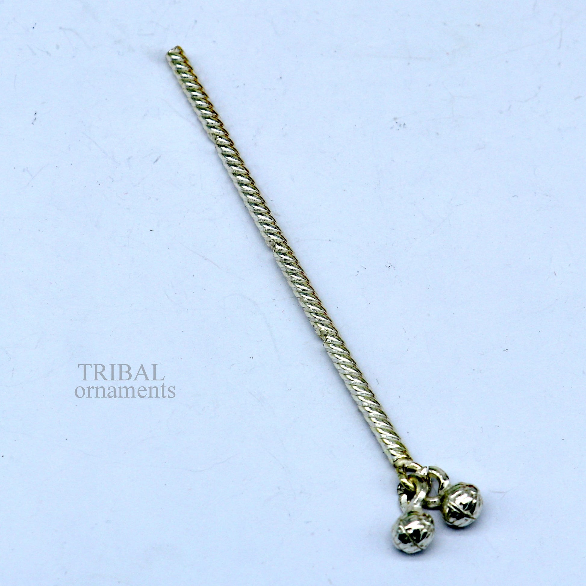 8cm Amazing design Solid sterling silver handmade idol krishna flute, silver bansuri, laddu gopala flute,little krishna flute puja art su657 - TRIBAL ORNAMENTS