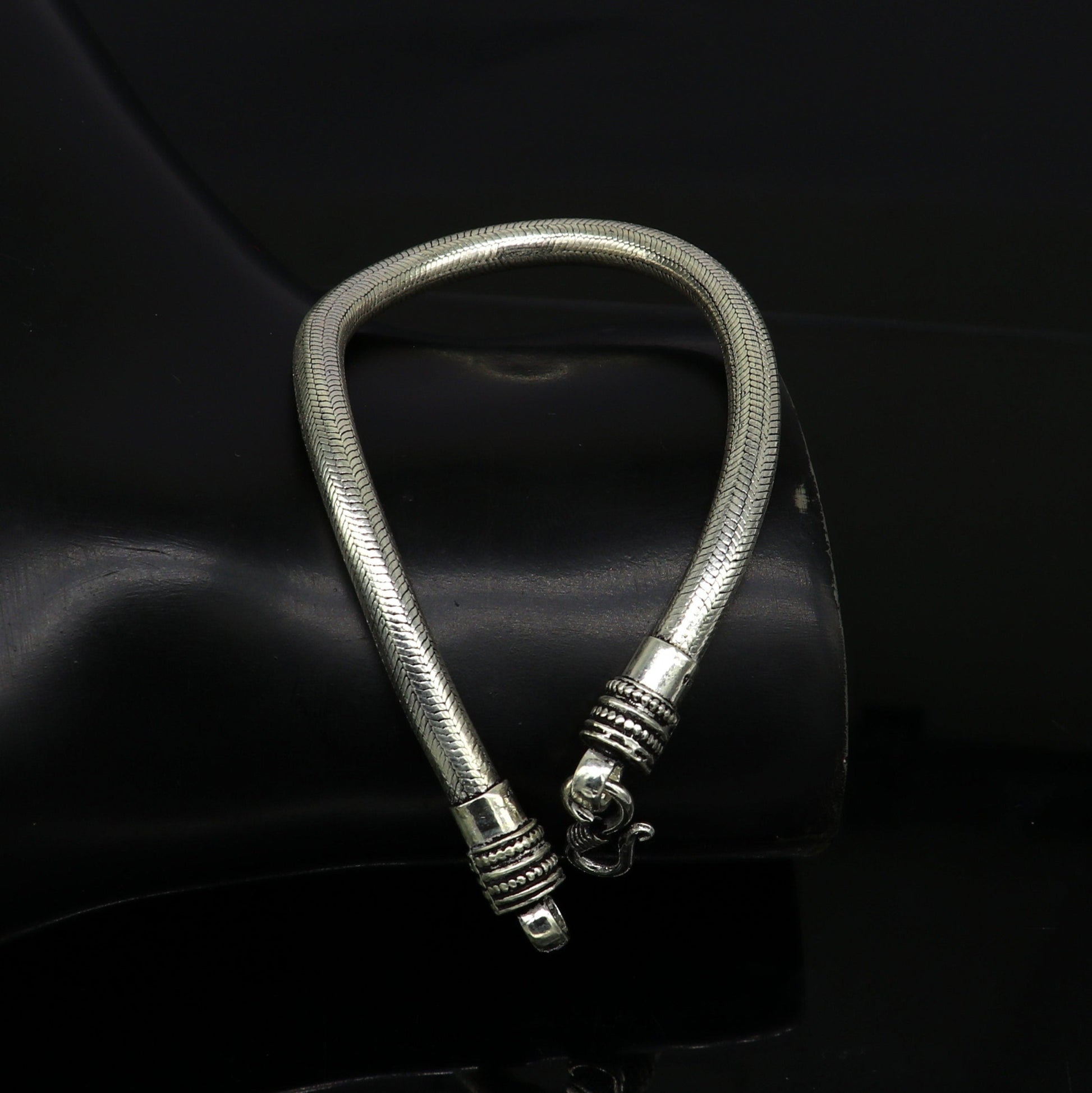 9" inches 5MM 925 sterling silver best gifting handmade snake chain bracelet, new stylish fancy customized trendy bracelet jewelry nsbr218 - TRIBAL ORNAMENTS