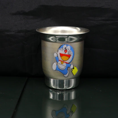 925 fine silver combo bowl, spoon ,Water/milk tumbler and plate/tray, silver baby dinner set utensils, best gifting utensils ideas sv131 - TRIBAL ORNAMENTS