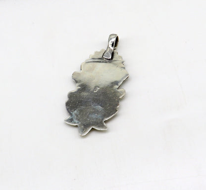 925 sterling silver Ganesha pendant necklace by TRIBAL ORNAMENTS, featuring a detailed idol design with oxidized finish.