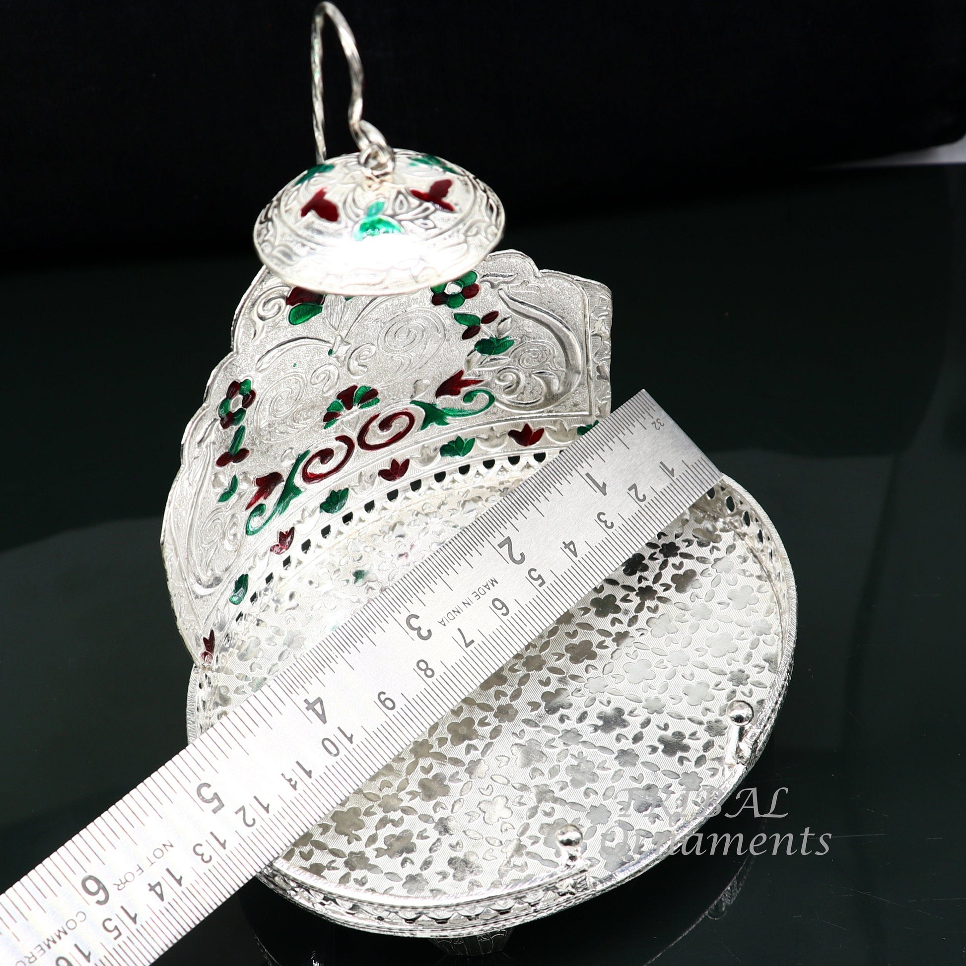 925 pure sterling silver Handmade Divine Singhasan, idol krishna Bal Gopala throne, god statue's stand chair, temple art puja article su854 - TRIBAL ORNAMENTS