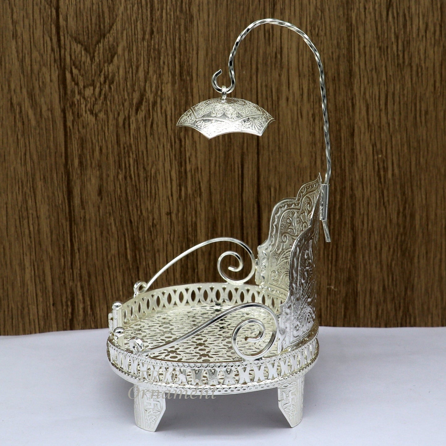 925 pure sterling silver Singhasan, divine silver throne, god statue's stand chair Singhasan, temple art puja Aasan chouki article su981 - TRIBAL ORNAMENTS