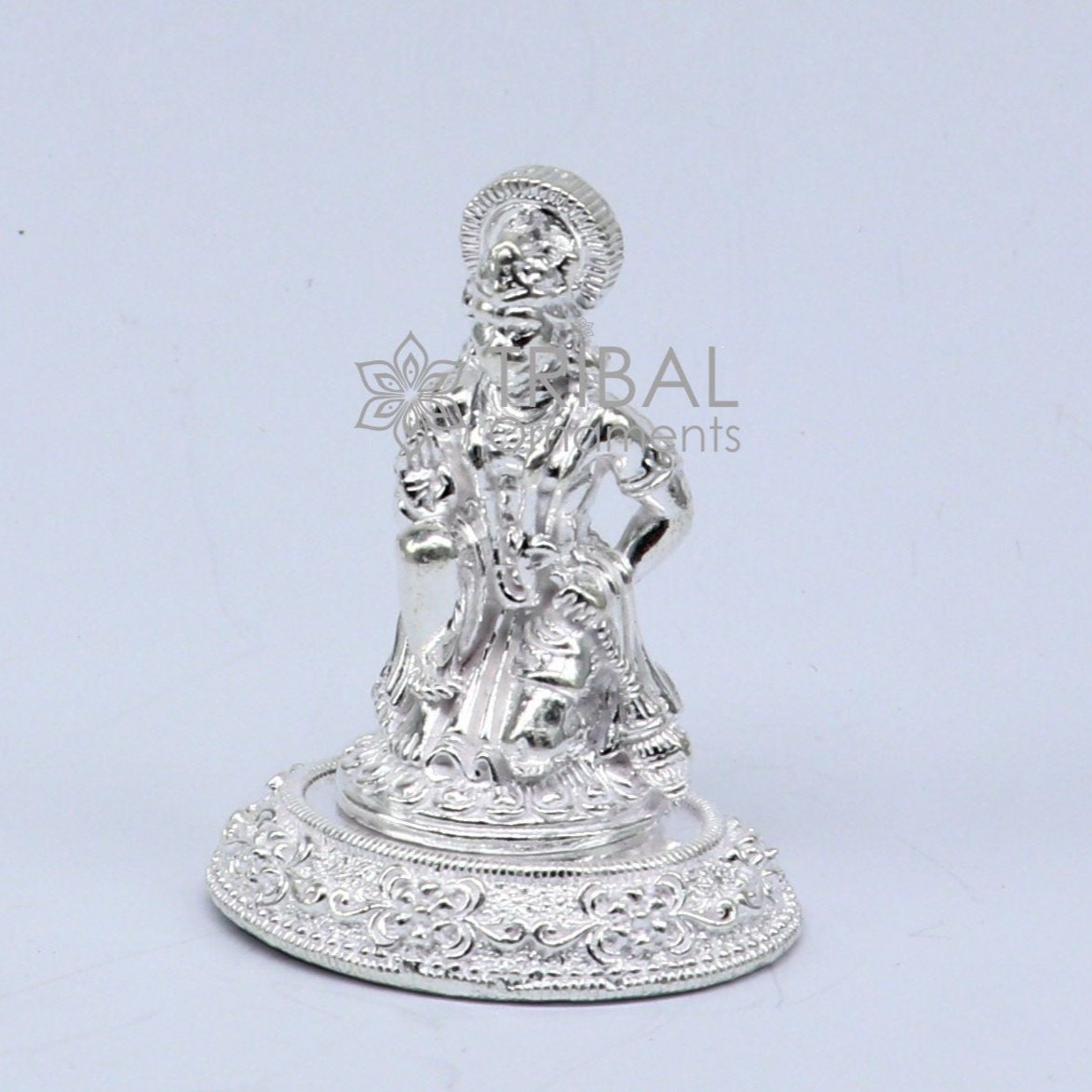 925 silver handmade Lord hanuman 1.6" small statue, best puja or gifting god hanuman statue sculpture home temple puja art, utensils art602 - TRIBAL ORNAMENTS