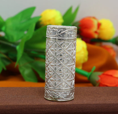 925 solid silver handmade royal 2 in use pill box, Tobacco box, storage box silver utensils, silver box, personal box men's accessory stb321 - TRIBAL ORNAMENTS