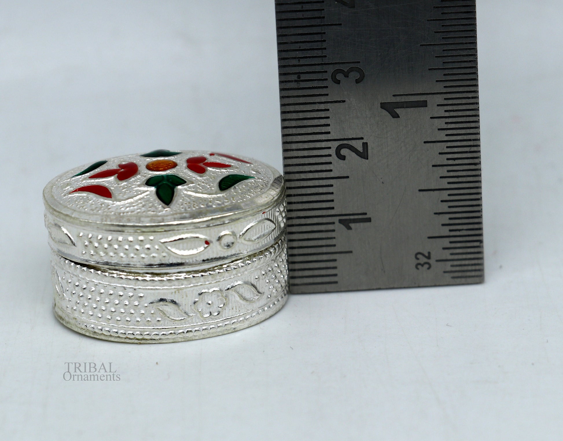 925 solid silver vintage oval shape brides gift kajal box, trinket box, sindur box, eyeliner box, silver utensils, best bridal gift stb340 - TRIBAL ORNAMENTS
