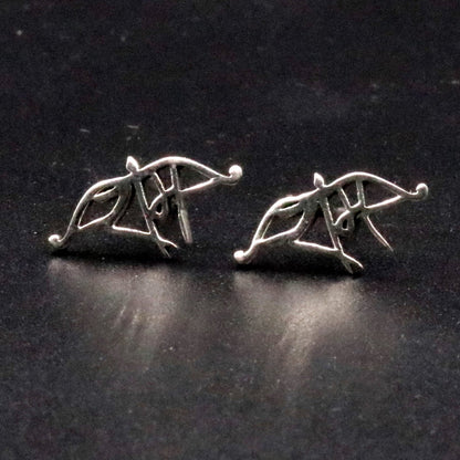 925 Solid sterling silver handmade stud indian idol lord rama fabulous design regional stud earring pair jewelry s-17 - TRIBAL ORNAMENTS