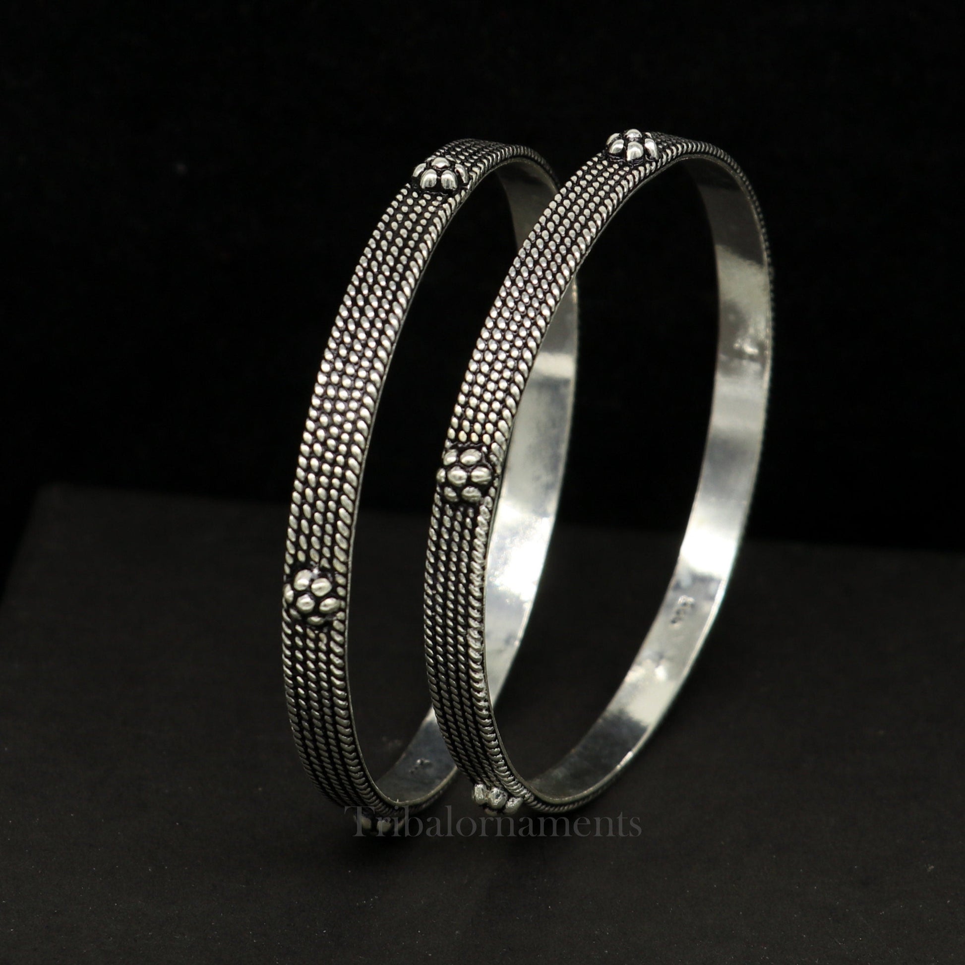 925 sterling customized fabulous design work stylish designer bangle bracelet pure silver gifting jewelry, brides made bangles nba176 - TRIBAL ORNAMENTS
