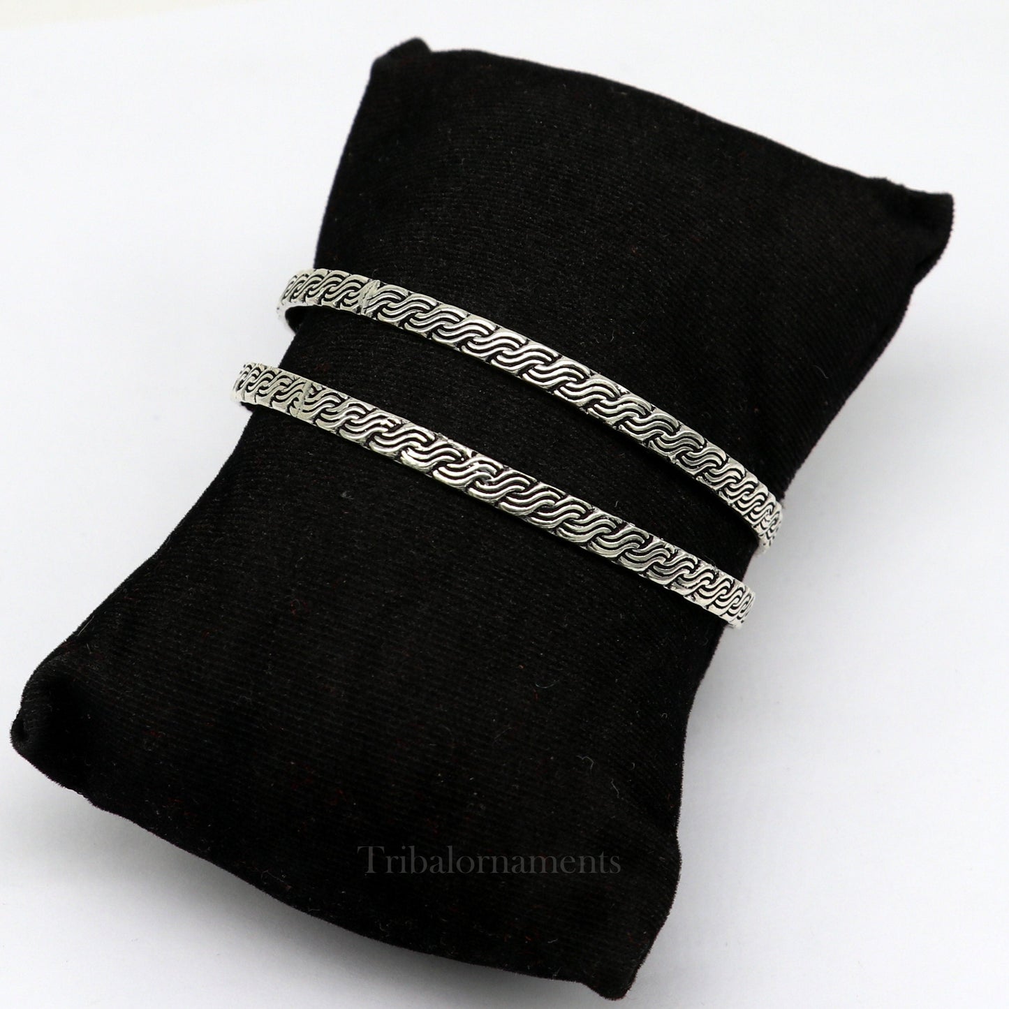 925 sterling customized fabulous design work stylish designer bangle bracelet pure silver gifting jewelry, brides made bangles nba181 - TRIBAL ORNAMENTS