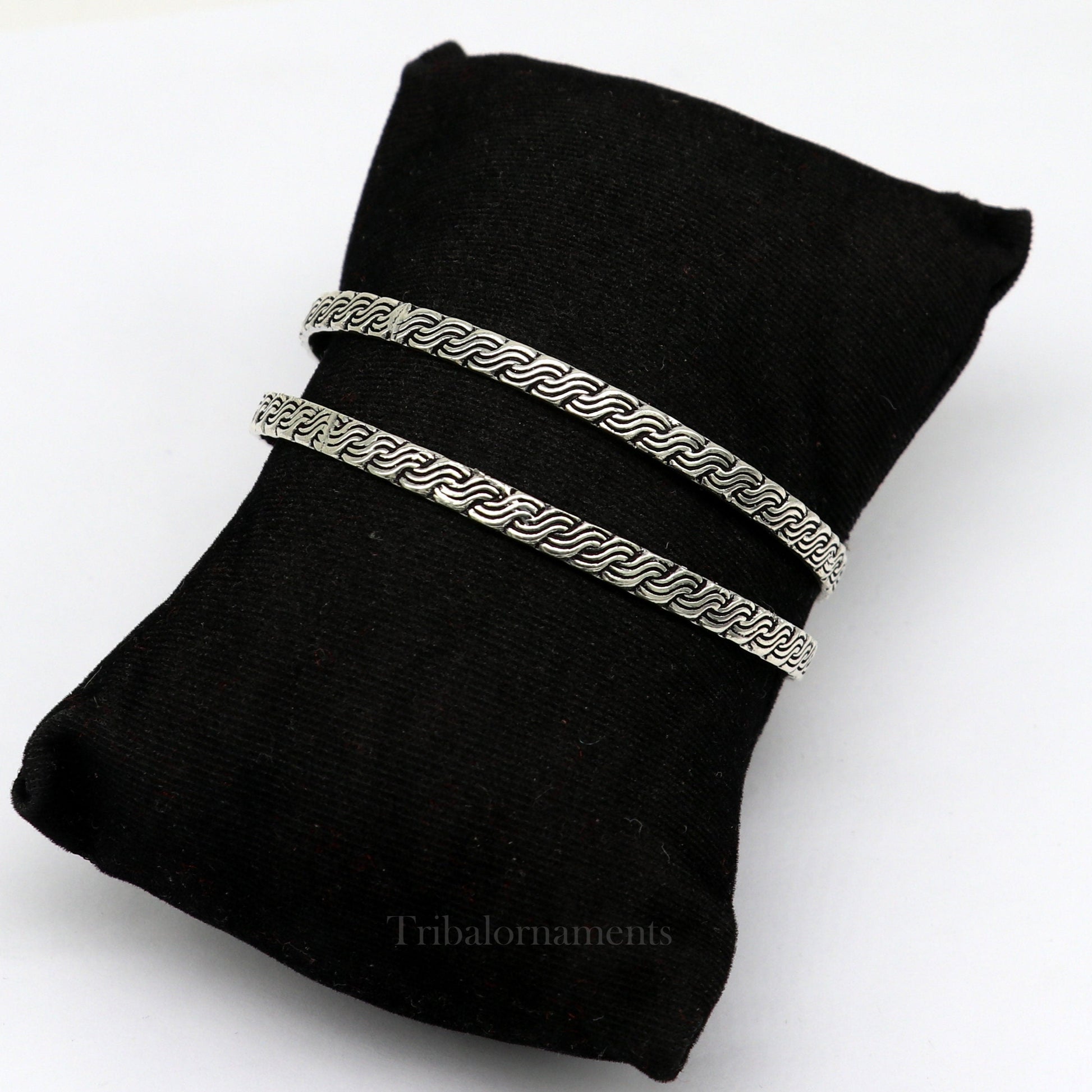 925 sterling customized fabulous design work stylish designer bangle bracelet pure silver gifting jewelry, brides made bangles nba181 - TRIBAL ORNAMENTS