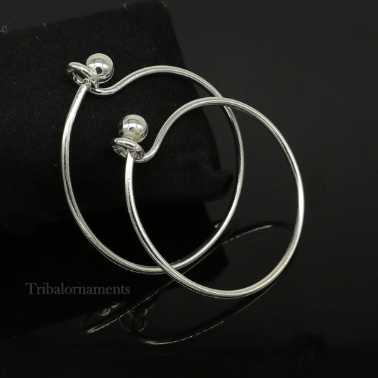 925 sterling customized plain design ball work stylish designer bangle bracelet pure silver gifting jewelry, brides made bangles nba173 - TRIBAL ORNAMENTS