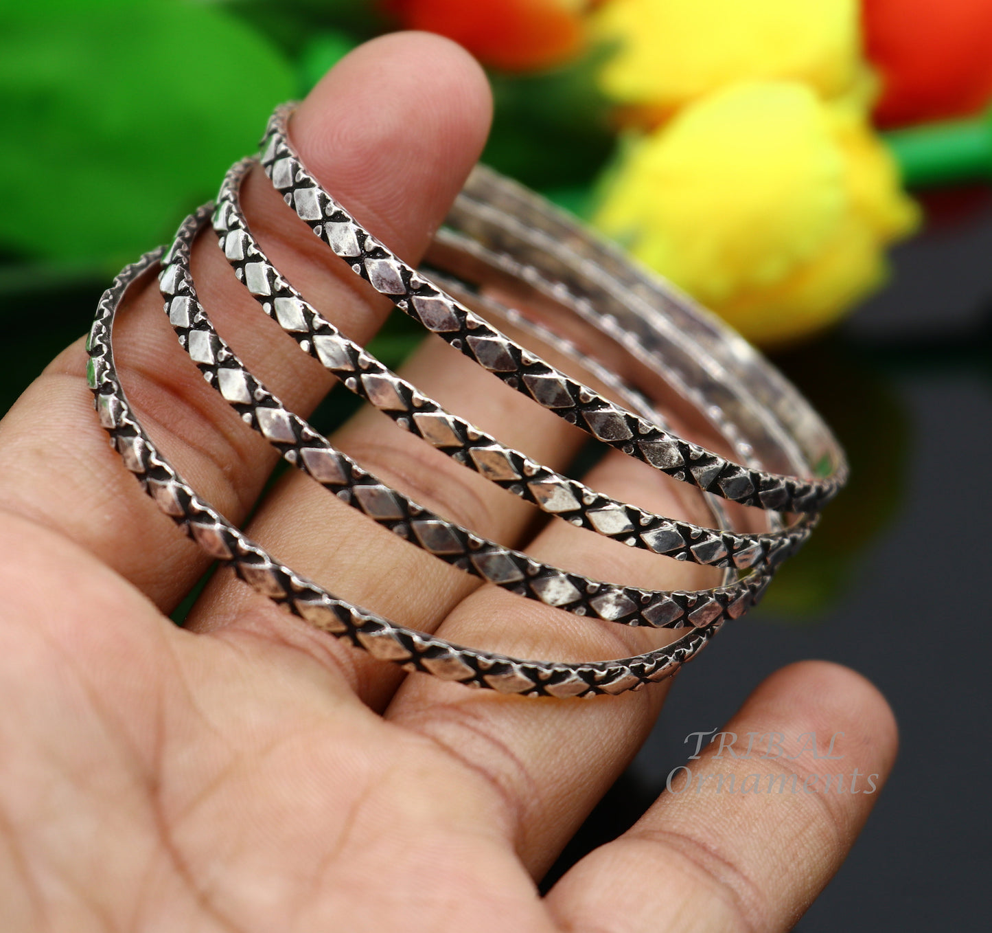 925 sterling customized style work designer bangle bracelet pure silver gifting jewelry, brides made bangles ba158 - TRIBAL ORNAMENTS