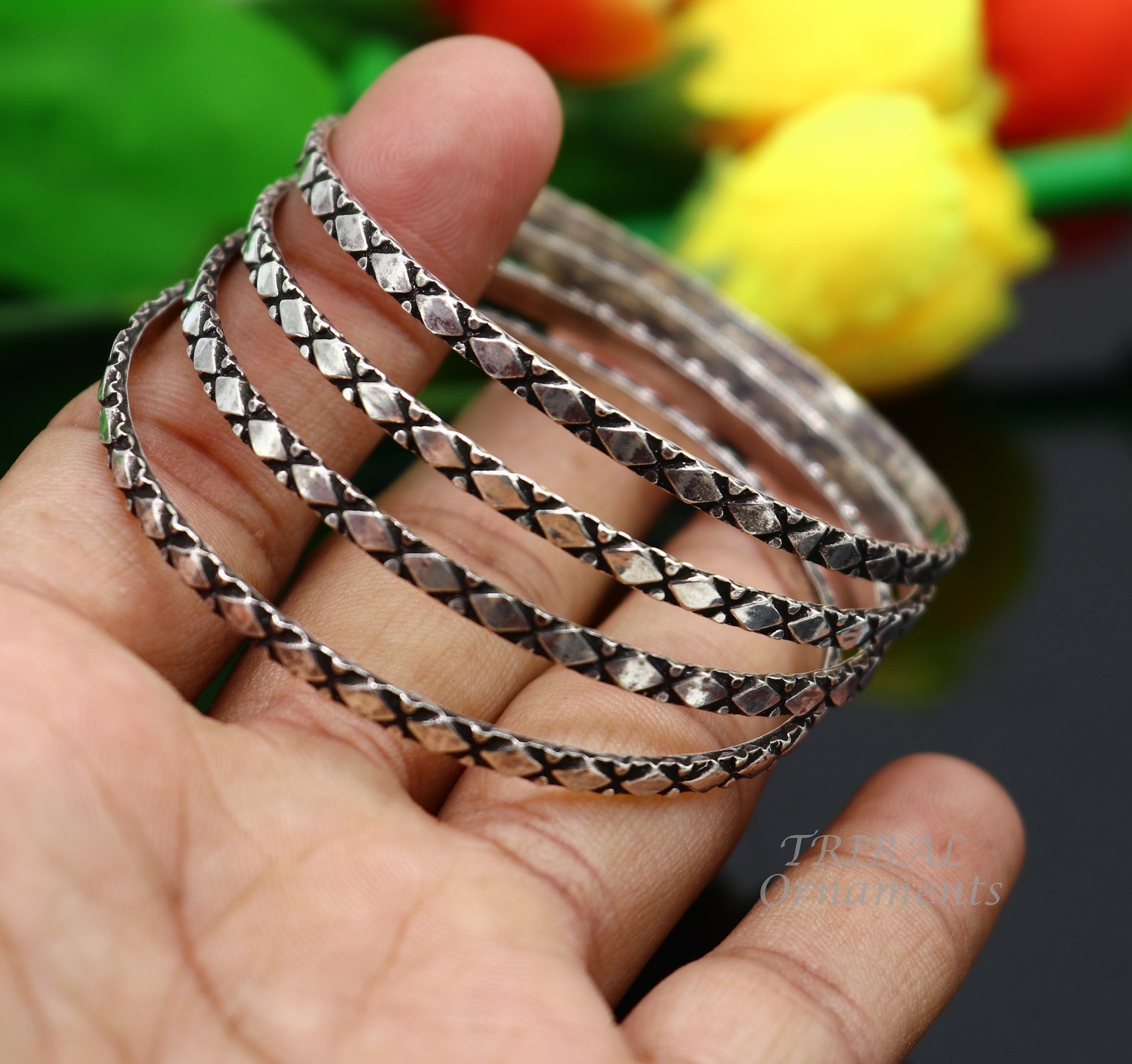 925 sterling customized style work designer bangle bracelet pure silver gifting jewelry, brides made bangles ba158 - TRIBAL ORNAMENTS