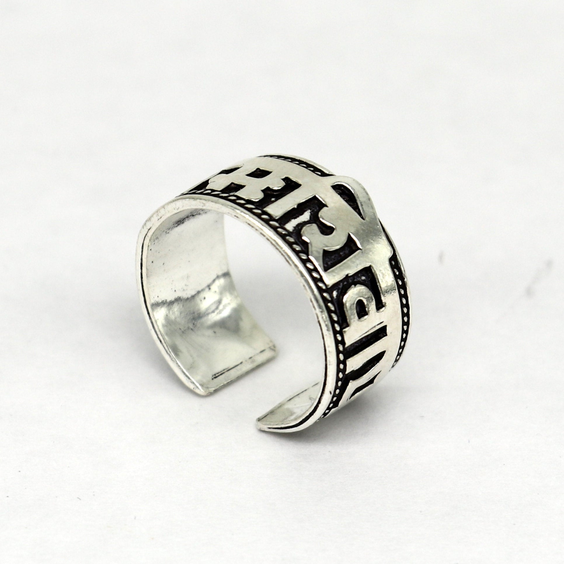 925 sterling silver 11mm solid handcrafted Adjustable idol Shiva mantra "Aum Namah Shivay" devine ring band, thumb ring jewelry ring333 - TRIBAL ORNAMENTS
