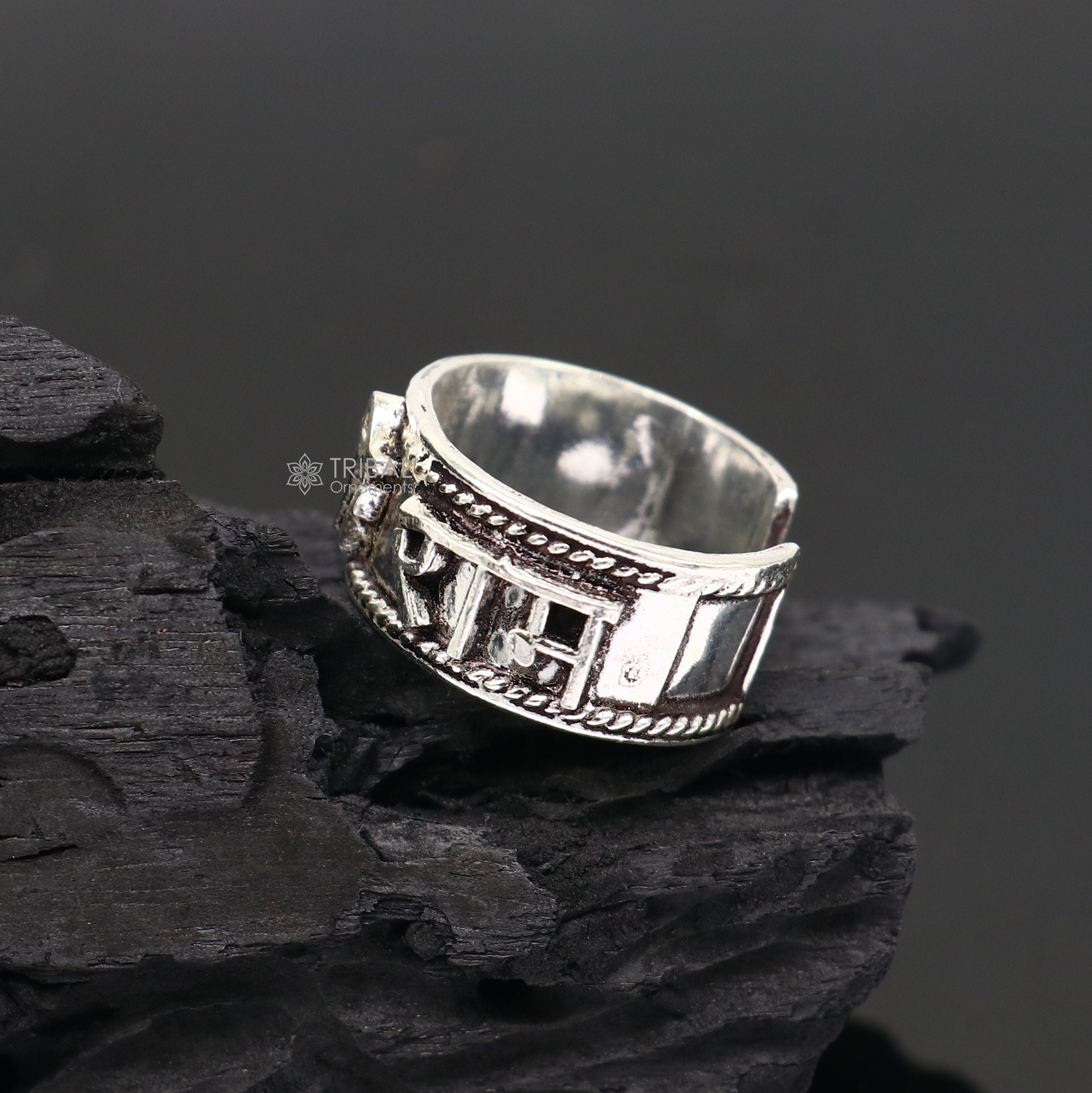 Rammer.リング.silver.ring.ひな祭り.激安.希少セール 925 sterling silver 11mm wide solid handmade | TRIBAL ORNAMENTS
