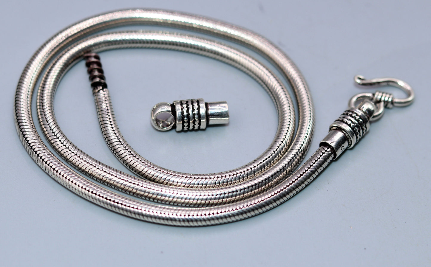 925 sterling silver 20 inch handmade flexible snake chain , screw chain amazing antique chain necklace jewelry unisex gifting jewelry ch35 - TRIBAL ORNAMENTS