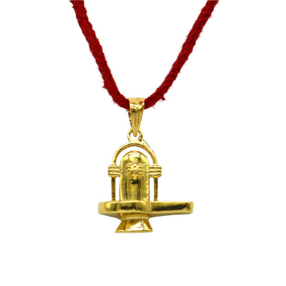 925 silver Lord Shiva lingam pendant by TRIBAL ORNAMENTS, gold polished designer jewelry, perfect for gifting or everyday wear