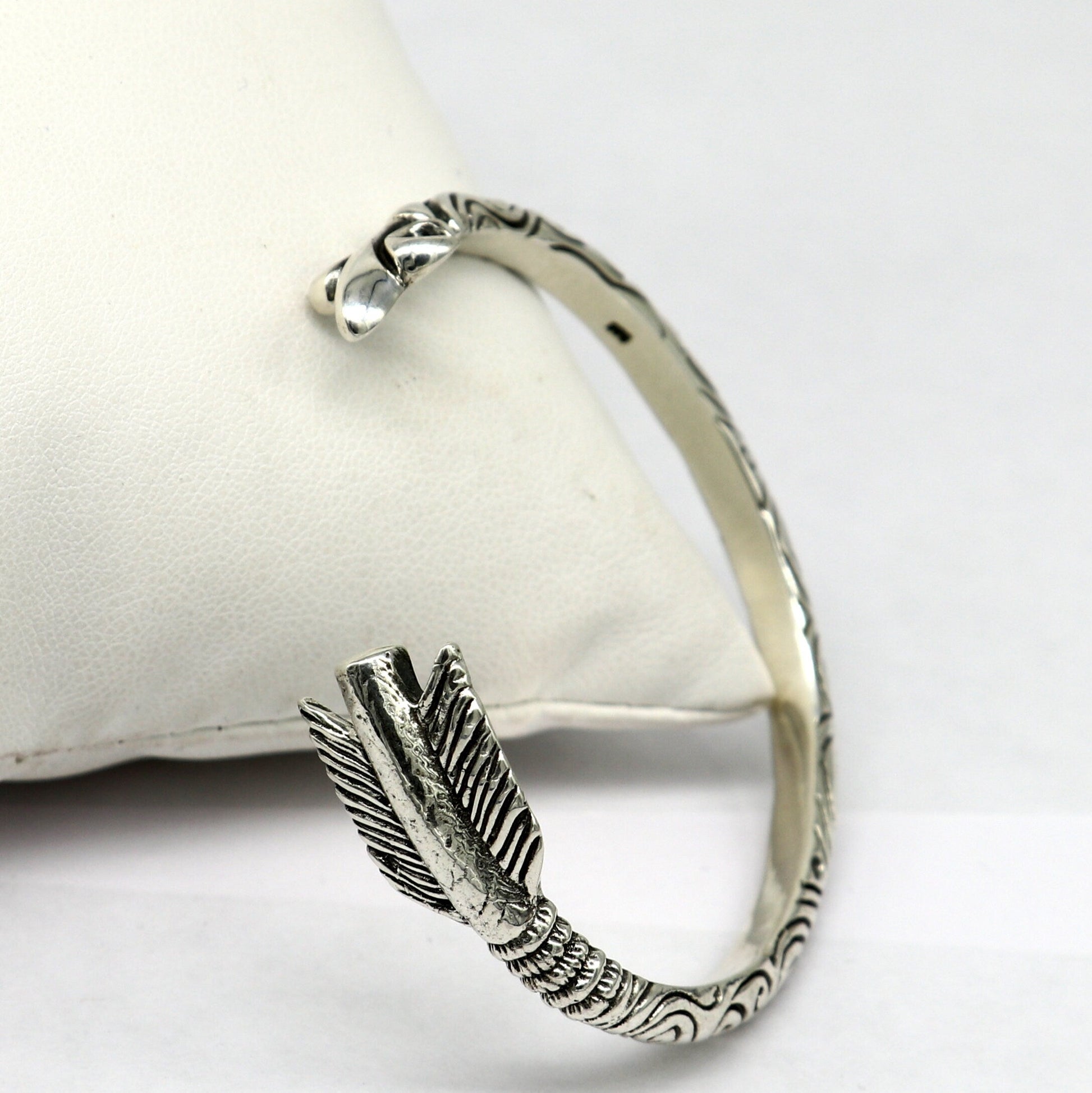 925 sterling silver Arrow style designer bangle bracelet kada, excellent personalized gifting adjustable fancy bangle men's or girls cuff69 - TRIBAL ORNAMENTS