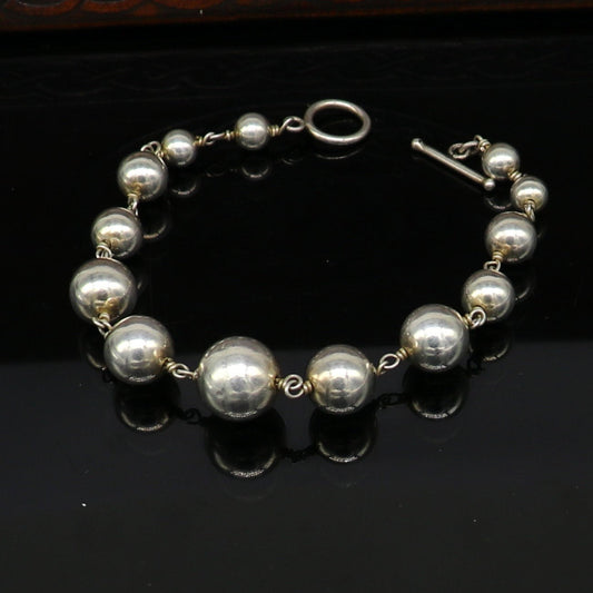 925 sterling silver beaded customized bracelet, best gifting stylish beaded bracelet, unisex personalized belly dance jewelry nsbr241 - TRIBAL ORNAMENTS