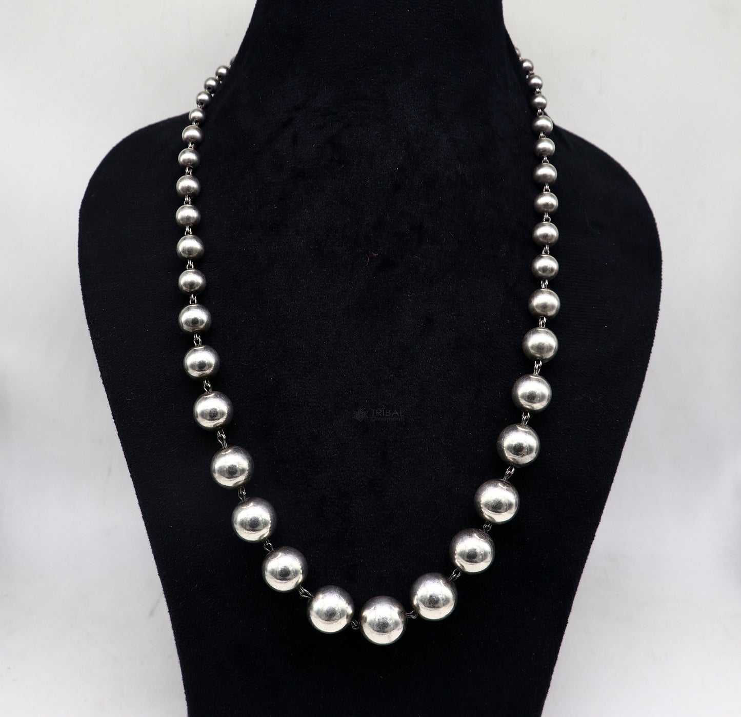 925 sterling silver beaded necklace, excellent brides classical gifting wedding anniversary functional chain necklace tribal jewelry set627 - TRIBAL ORNAMENTS