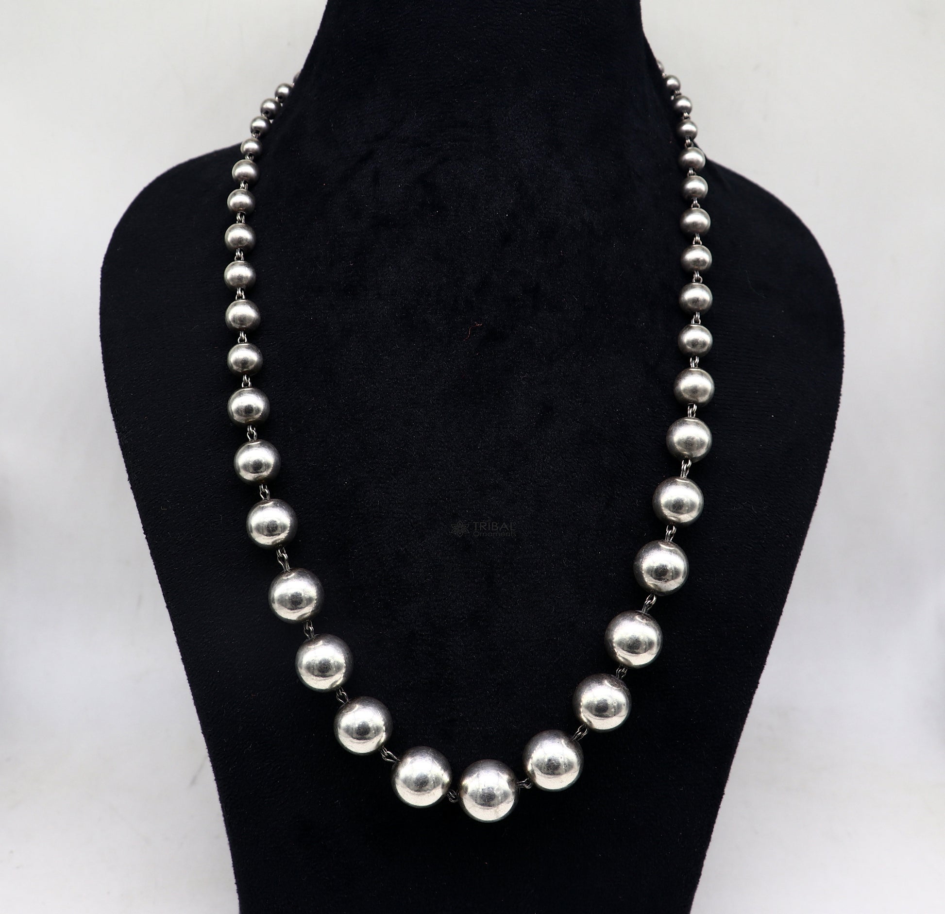 925 sterling silver beaded necklace, excellent brides classical gifting wedding anniversary functional chain necklace tribal jewelry set627 - TRIBAL ORNAMENTS