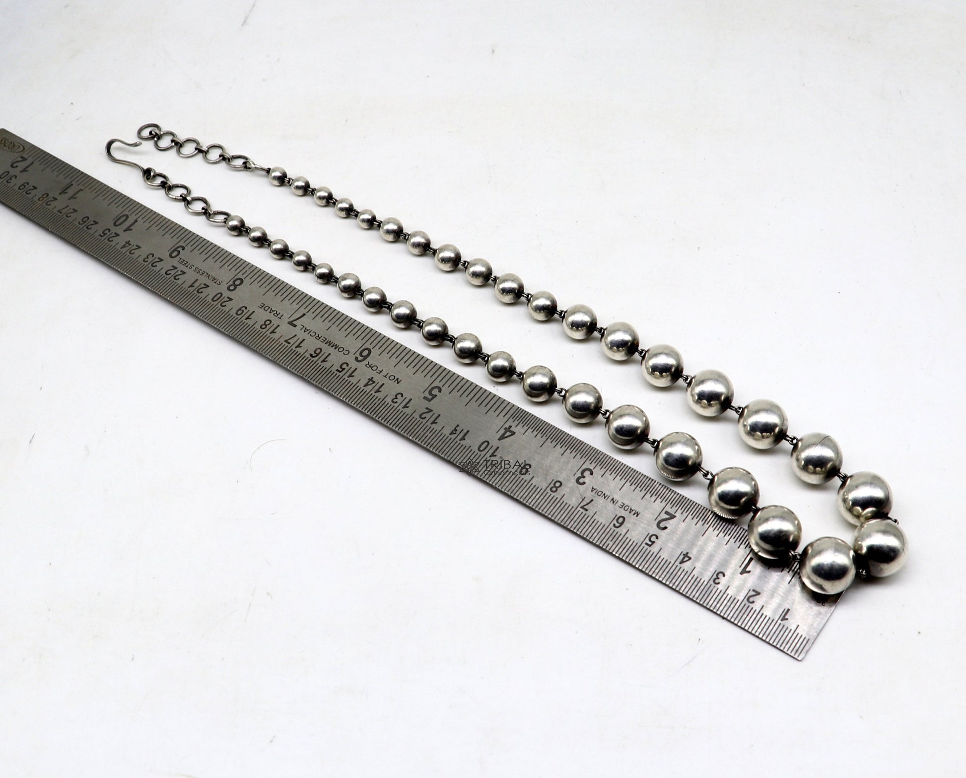 925 sterling silver beaded necklace, excellent brides classical gifting wedding anniversary functional chain necklace tribal jewelry set627 - TRIBAL ORNAMENTS