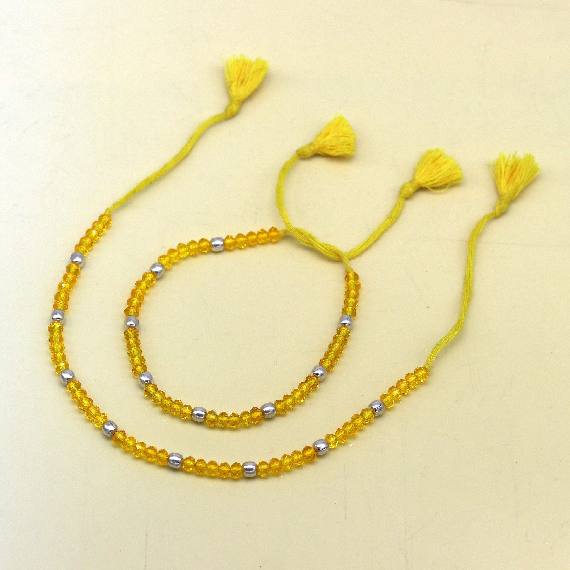 925 sterling silver beads and semi precious stone thread anklets, exclusive custom made ankle bracelet, modern fashion beaded jewelry ank247 - TRIBAL ORNAMENTS