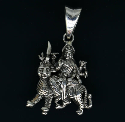 925 sterling silver blessing Goddess bhawani/ Durga maa pendant, amazing unisex pendant locket personalized jewelry tribal jewelry ssp442 - TRIBAL ORNAMENTS