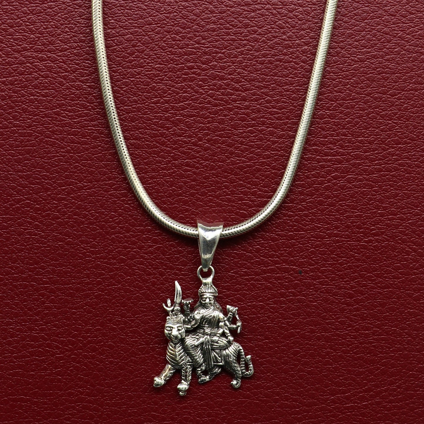 925 sterling silver blessing Goddess bhawani/ Durga maa pendant, amazing unisex pendant locket personalized jewelry tribal jewelry ssp442 - TRIBAL ORNAMENTS