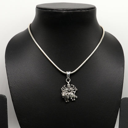 Sterling silver Goddess Bhawani Durga Maa pendant, tribal unisex jewelry with intricate design, personalized and handcrafted by Tribal Ornaments.