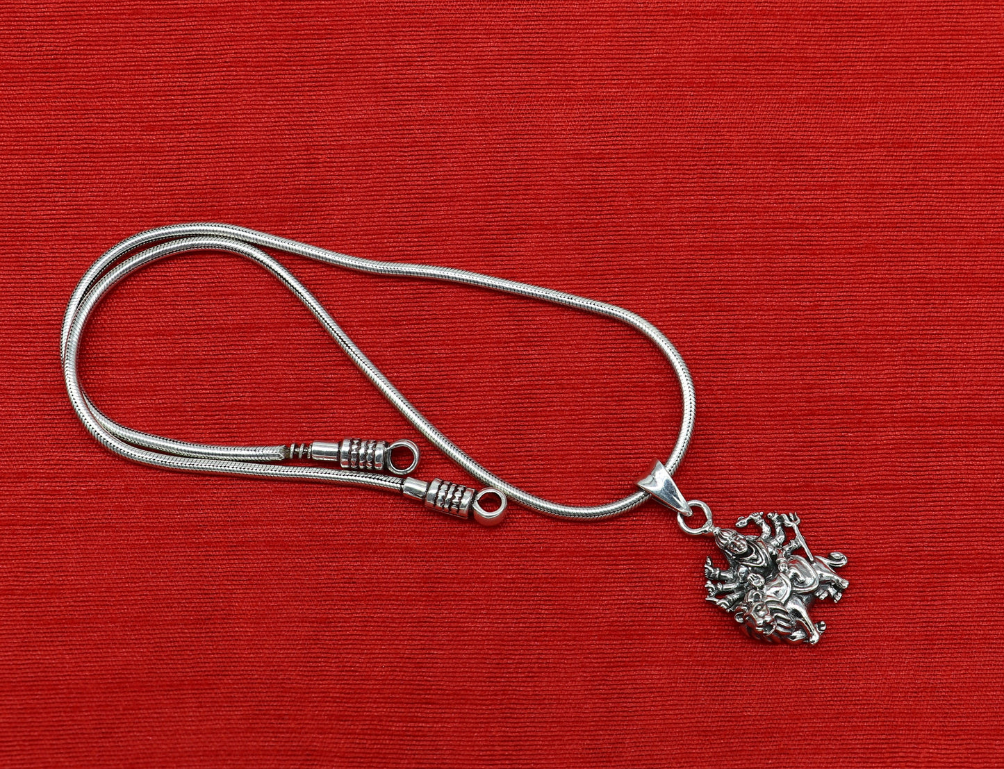 925 sterling silver Goddess Bhawani Durga Maa pendant, unisex tribal jewelry, personalized jewelry, tribal ornaments.