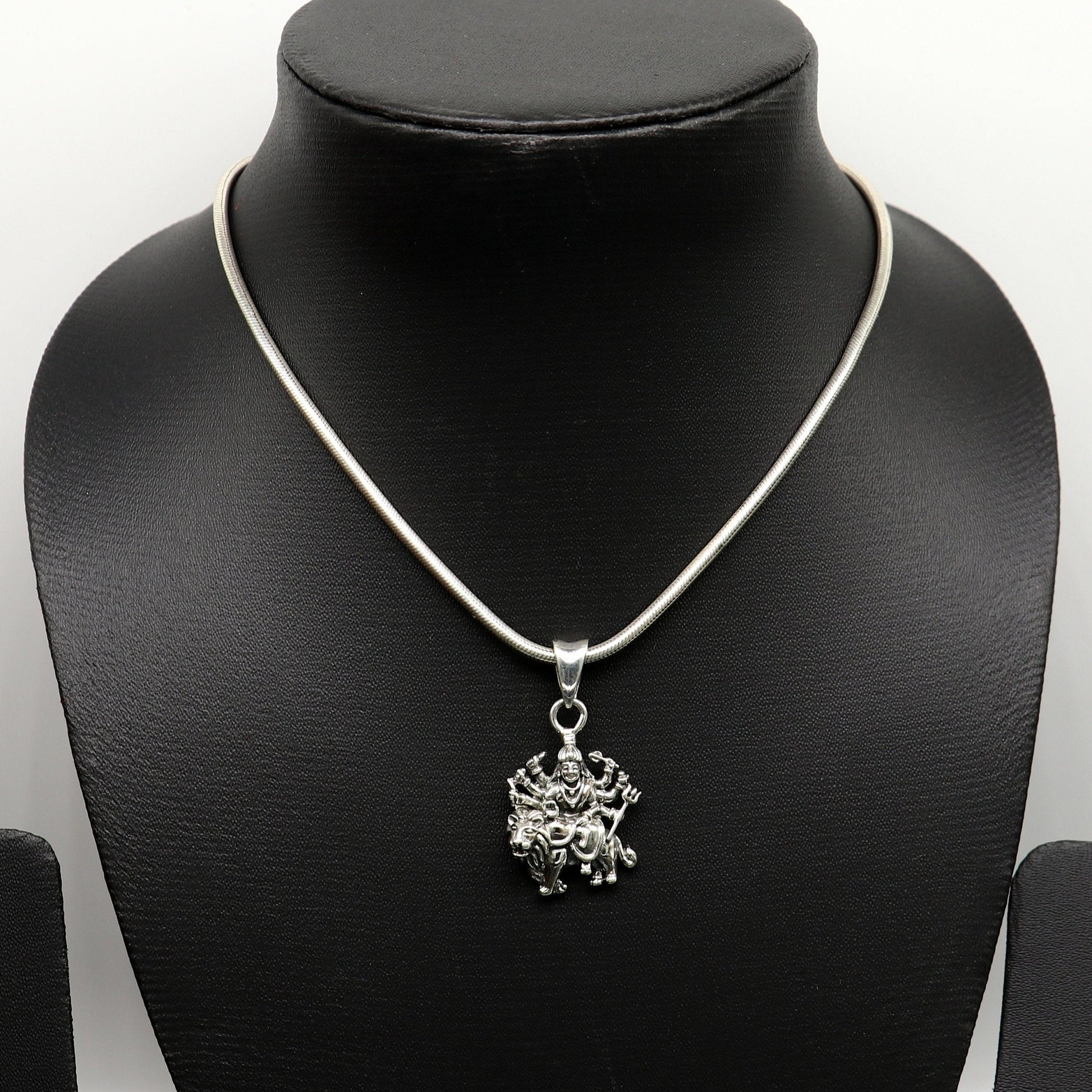 Sterling silver Goddess Bhawani Durga Maa pendant, unisex tribal jewelry, personalized jewelry, tribal ornaments, SSP549