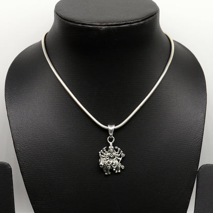 Sterling silver Goddess Bhawani Durga Maa pendant, unisex tribal jewelry, personalized jewelry, tribal ornaments, SSP549