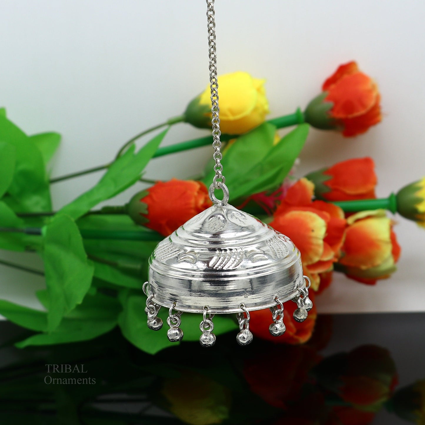 Solid Silver chattar or chhatra, silver umbrella god temple art, Gorgeous  hand craved Solid silver temple article, temple utensils su628 - TRIBAL ORNAMENTS