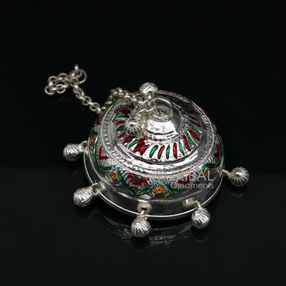 925 sterling Silver chatter/chatar, silver umbrella god temple art, Silver chandelier for temple Puja worshipping utensils su1118 - TRIBAL ORNAMENTS