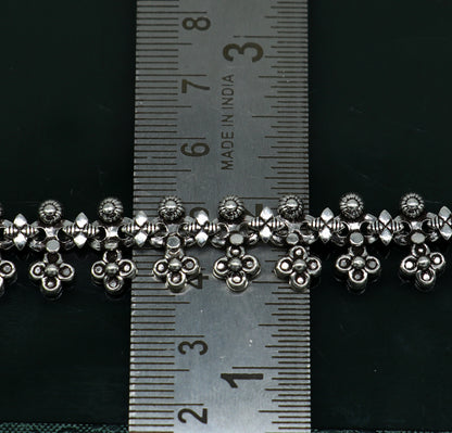 Sterling silver tribal anklets by TRIBAL ORNAMENTS featuring customizable foot and belly dance jewelry with elegant ethnic design